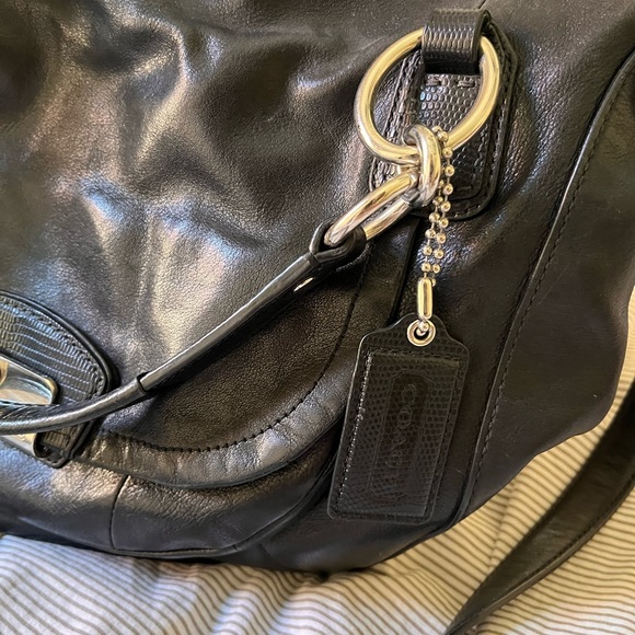Coach Kristin Purse, Black Leather - Picture 3 of 10